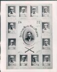 1877 Depiction of Boston Baseball Team "The Sporting News Collection Archives" Original Production Art (Sporting News Collection Hologram/MEARS Type 1 Photo LOA)