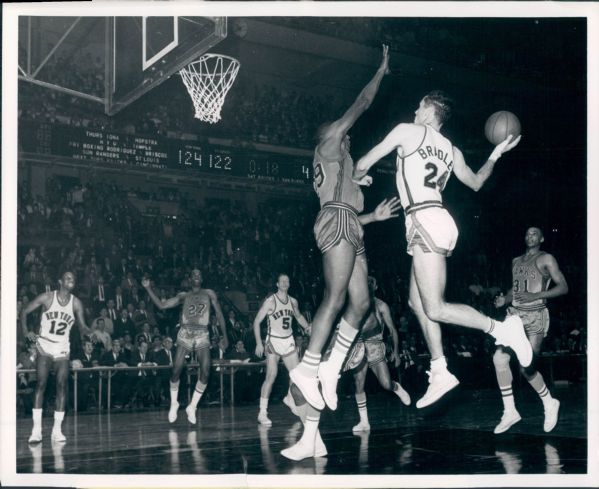 1967  Bill Bradley New York Knicks Original Type 1 8" x 10" Photo  From Rookie Season SPORT Magazine Collection (MEARS Type 1 Photo LOA)