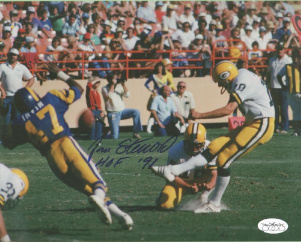 1980s Green Bay Packers Jan Stenerud Signed 8 x 10 Photo JSA