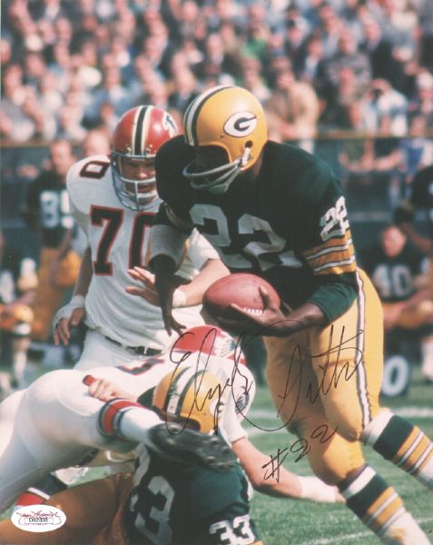 1960s Green Bay Packers Elijah Pitts Signed 8 x 10 Photo JSA