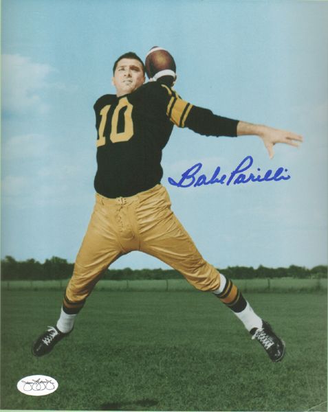 1957-58 Green Bay Packers Babe Parilli Signed 8 x 10 Photo JSA