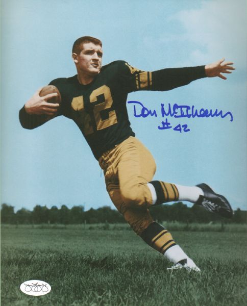 1950s-60s Green Bay Packers Don McIlhenny Signed 8 x 10 Photo JSA