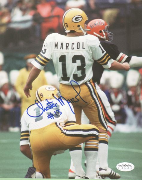 1970s Green Bay Packers Chester Marcol Signed 8 x 10 Photo JSA