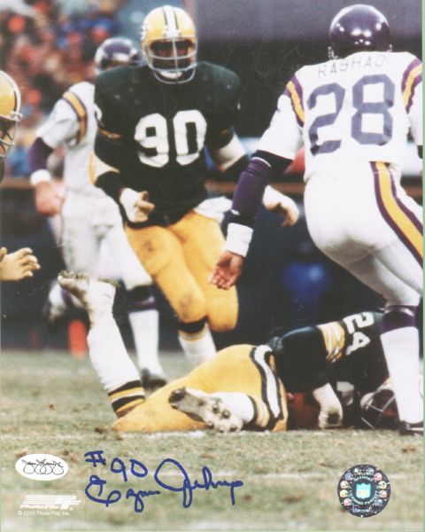1977-87 Green Bay Packers Ezra Johnson Signed 8 x 10 Photo JSA