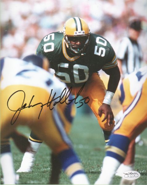 1980s-90s Green Bay Packers Johnny Holland Signed 8 x 10 Photo JSA