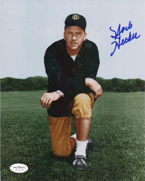 1950s-60s Green Bay Packers Norb Hecker Signed 8 x 10 Photo JSA