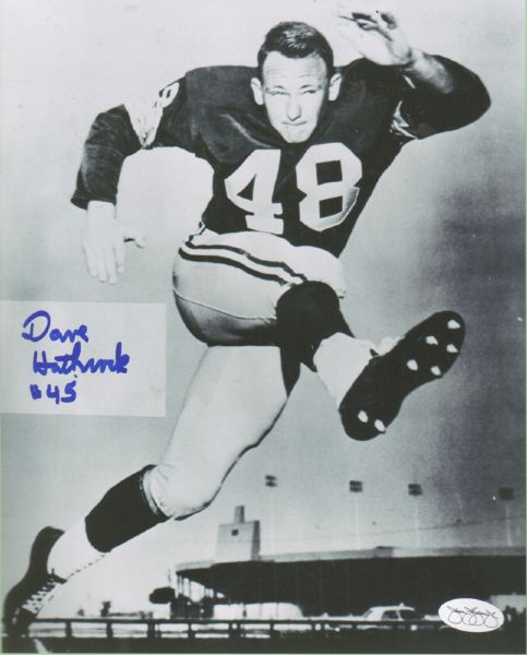 1960s Green Bay Packers Dave Hathcock Signed 8 x 10 Photo JSA
