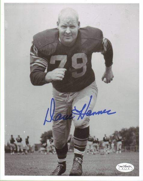 1950s-60s Green Bay Packers Dave Hanner Signed 8 x 10 Photo JSA