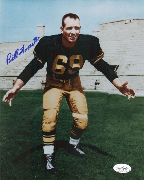 1950s-60s Green Bay Packers Bill Forester Signed 8 x 10 Photo JSA