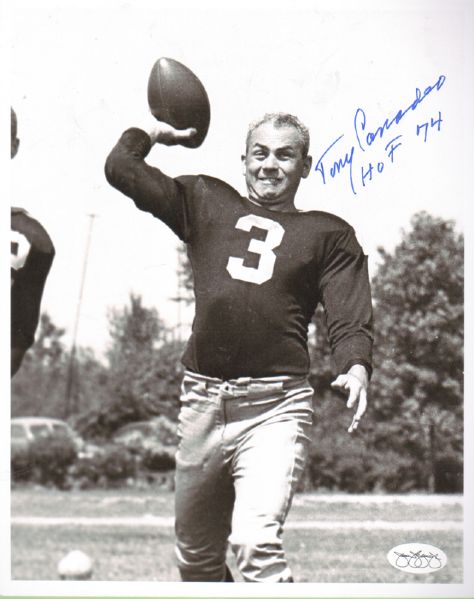1940s Green Bay Packers Tony Canadeo Signed 8 x 10 Photo JSA