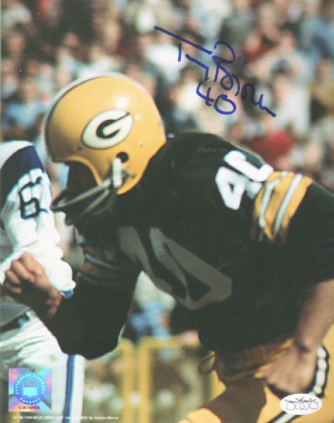 1960s Green Bay Packers Tom Brown Signed 8 x 10 Photo JSA