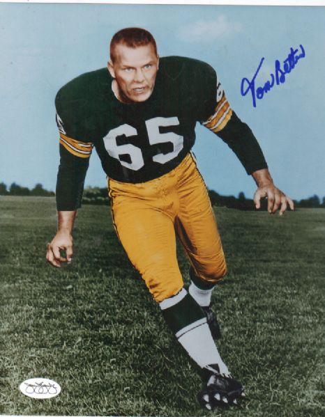 1950s Green Bay Packers Tom Bettis Signed 8 x 10 Photo JSA