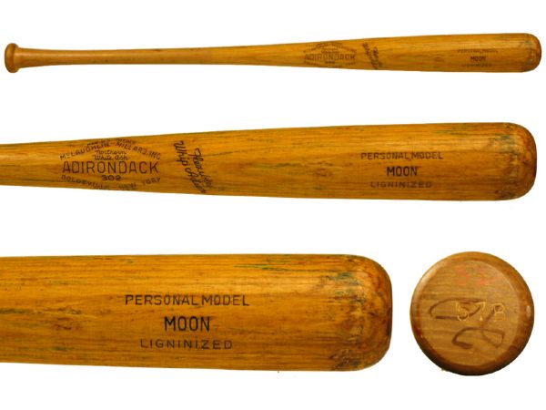 1954-57 Wally Moon Adirondack Professional Model Game Bat (MEARS A9)