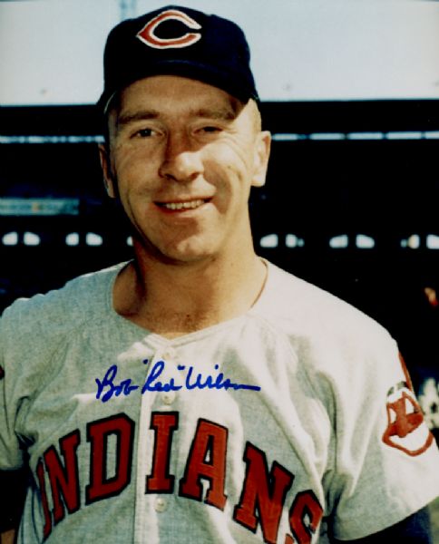 1960 Cleveland Indians Red Wilson Autographed 8x10 Color Photo (JSA)