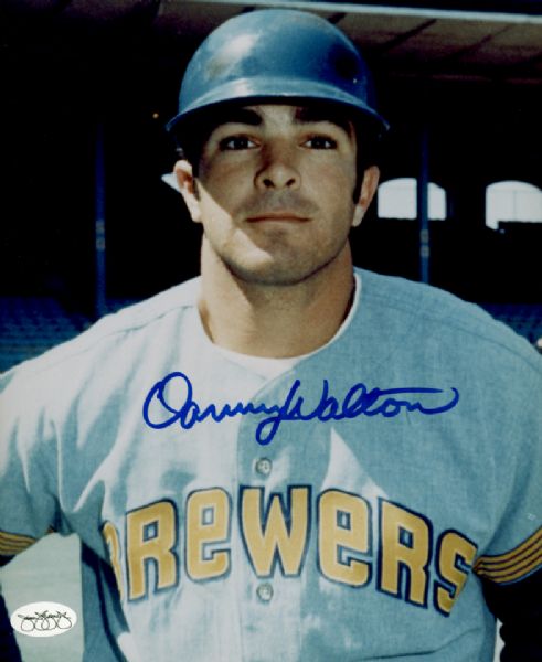1970-71 Milwaukee Brewers Danny Walton Autographed 8x10 Color Photo (JSA)