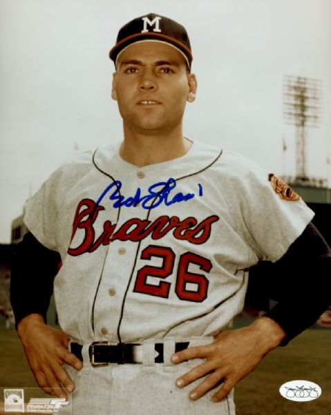 1962-63 Milwaukee Braves Bob Shaw Autographed 8x10 Color Photo (JSA)