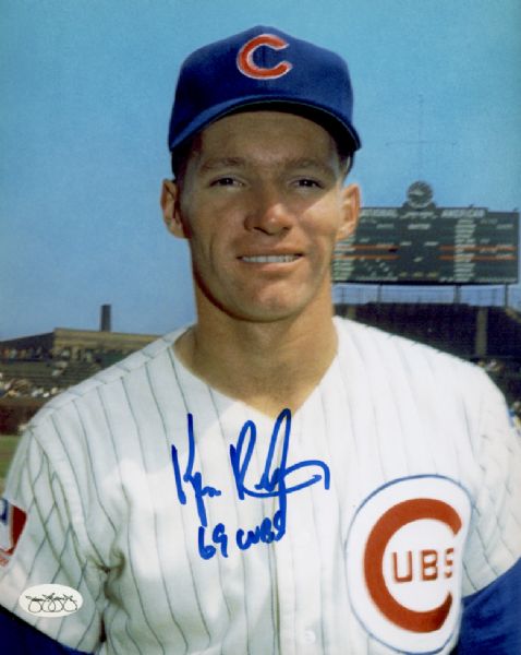 1969-73 Chicago Cubs Ken Rudolph Autographed 8x10 Color Photo (JSA)
