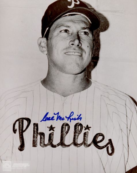 1962-64 Philadelphia Phillies Cal McLish Autographed 8x10 Color Photo (JSA)