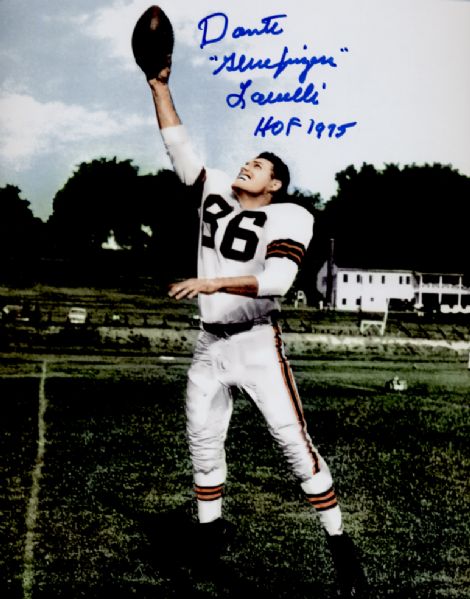 1946-56 Cleveland Browns Dante Glue Fingers Lavelli Autographed 8x10 Color Photo (JSA)