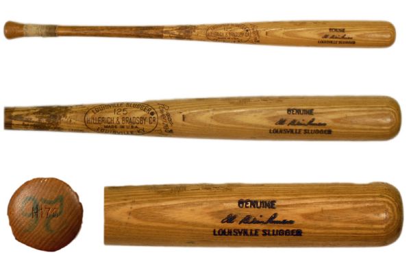 1973-75 Ed Brinkman H&B Louisville Slugger Professional Model Game Bat (MEARS A5)