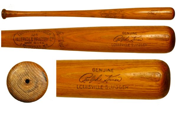 1950-55 Ralph Kiner H&B Louisville Slugger Professional Model Team Index Game Bat (MEARS A7.5) 