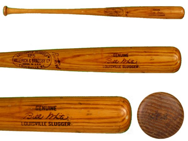 1966-68 Bill White H&B Louisville Slugger Professional Model Game Bat
