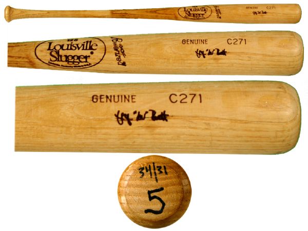 1990 George Brett Kansas City Royals Louisville Slugger Professional Model Game Bat