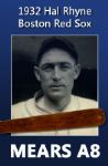 1932 Hal Rhyne Boston Red Sox Side Written H&B Louisville Slugger Game Used Bat (MEARS A8)