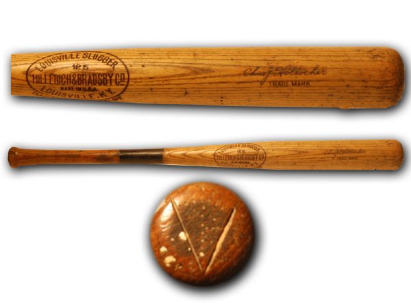 1921-31 Charlie Hollocher H&B Professional Model Game Bat (MEARS A7)