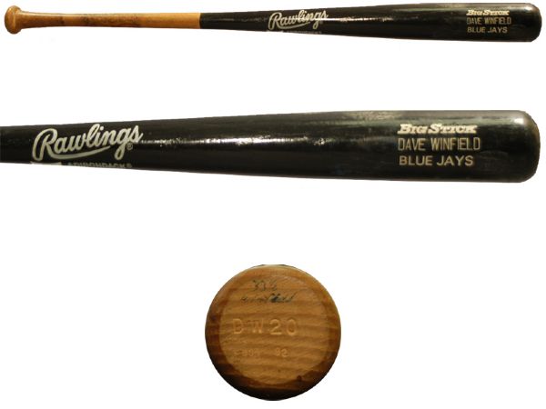 1992 Dave Winfield Blue Jays Rawlings Game Bat (MEARS A7.5)