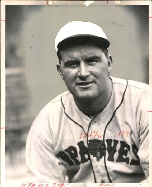 1933-35 James Francis Hogan Boston Braves "The Sporting News Collection Archives" Original 8" x 10" Photo (Sporting News Collection Hologram/MEARS Photo LOA)