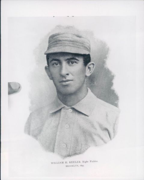 1899 (Depiction) Willie Keeler Brooklyn Superbas "The Sporting News Collection Archives" Original File Copy Photo (Sporting News Collection Hologram/MEARS Photo LOA)