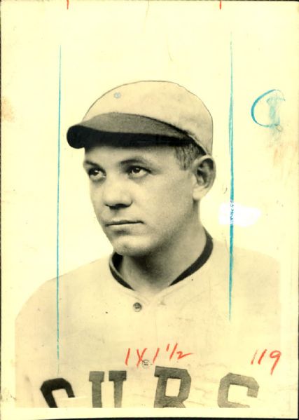 1924 Bernie Friberg Chicago Cubs "The Sporting News Collection Archives" Original 5" x 7" Photo (Sporting News Collection Hologram/MEARS Photo LOA)