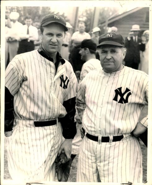 1931-42 circa Lefty Gomez Joe McCarthy New York Yankees "The Sporting News Collection Archives" Original 8" x 10" Photo (Sporting News Collection Hologram/MEARS Photo LOA)