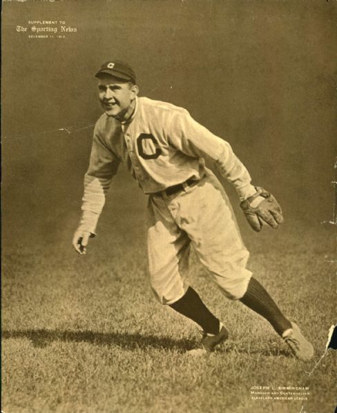 1913 Joseph Birmingham Cleveland Naps "The Sporting News Collection Archives" 7 3/4" x 9 1/2" Supplement (Sporting News Collection Hologram/MEARS Photo LOA)