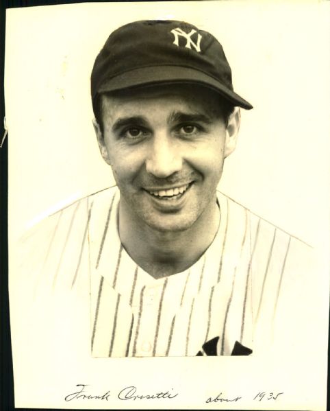 1935 Frank Crosetti New York Yankees "The Sporting New Collection Archives" Original 8" x 10" Photo (Sporting News Collection Hologram/MEARS Photo LOA)