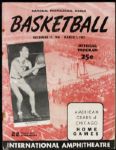 1946-47 NPL Chicago American Gears Program Price Brookfield Cover - George Mikan Rookie Season