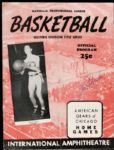 1946-47 NPL Chicago American Gears Program - Bruce Hale Cover Signed by Stan Patrick (George Mikan Rookie Season) - JSA