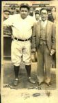 1932 Babe Ruth New York Yankees and Sakae Nakajima Japanese Baseball Star "The Sporting News Collection Archives" Original 4.75" x 8.25" Photo (TSN Collection Hologram/MEARS Photo LOA)