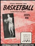 1946-47 NPL Chicago American Gears Program - Bruce Hale Cover George Mikan Rookie Season - JSA