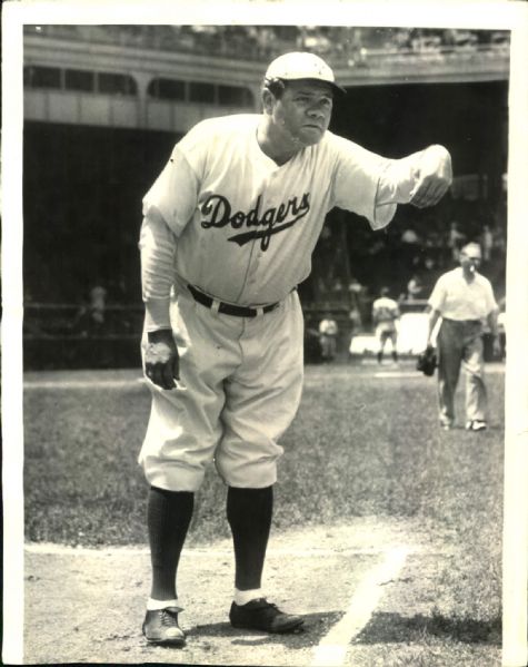 1938 Babe Ruth Brooklyn Dodgers "The Sporting News Collection Archives" Original 8" x 10" Photo (Sporting News Collection Hologram/MEARS Photo LOA)