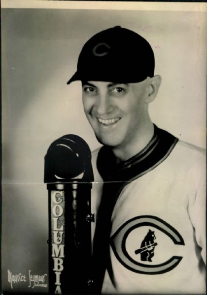 1930s Pat Flanagan Chicago Cubs Radio Announcner "The Sporting News Collection Archives" Original 4 1/2" x 6 1/2" Photo (Sporting News Collection Hologram/MEARS Photo LOA)