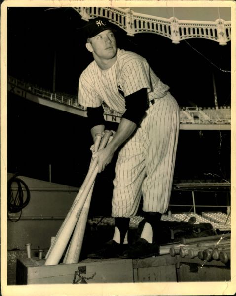 1953-59 Mickey Mantle New York Yankees "The Sporting News Collection Archives" Original 7" x 9" Photo (Sporting News Collection Hologram/MEARS Photo LOA)