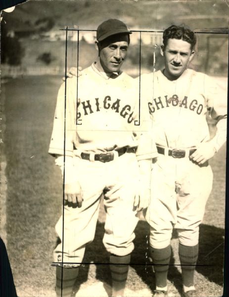 1928 Kiki Cuyler Norm McMillan Chicago Cubs "The Sporting News Collection Archives" Original 6" x 8" Photo (Sporting News Collection Hologram/MEARS Photo LOA)