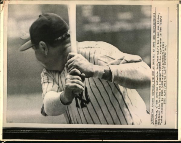 1961-71 Babe Ruth New York Yankees "The Sporting News Collection Archives" Original Photos (Sporting News Collection Hologram/MEARS Photo LOA) - Lot of 2