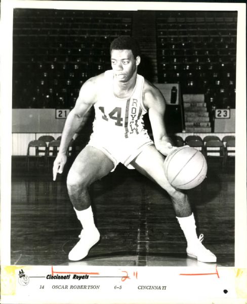 1960-74 Oscar Robertson Cincinnati Royals Milwaukee Bucks "SPORT Magazine Collection Archives" Original 8" x 10" Photos (MEARS Photo LOA) - Lot of 2