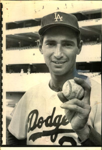 1958-66 Sandy Koufax Los Angeles Dodgers "The Sporting News Collection Archives" Original 6" x 9" Photo (Sporting News Collection Hologram/MEARS Photo LOA)