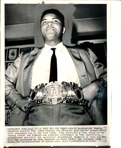 1964 Muhammad Ali: A Belt For The Champ 8" x 10" Photo