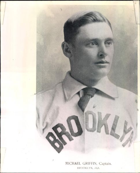 1898 Michael Griffin Brooklyn Bridegrooms "The Sporting News Collection Archives" Original 8" x 10" Photo (Sporting News Collection Hologram/MEARS Photo LOA)