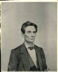 1860s circa (printed 1958) Abraham Lincoln "The Chicago Sun Times Archives" Modern Print (Chicago Sun Times Hologram/MEARS Photo LOA) 